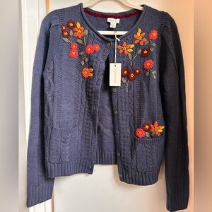 Sundance lambswool and poly blend blue sweater - never worn.